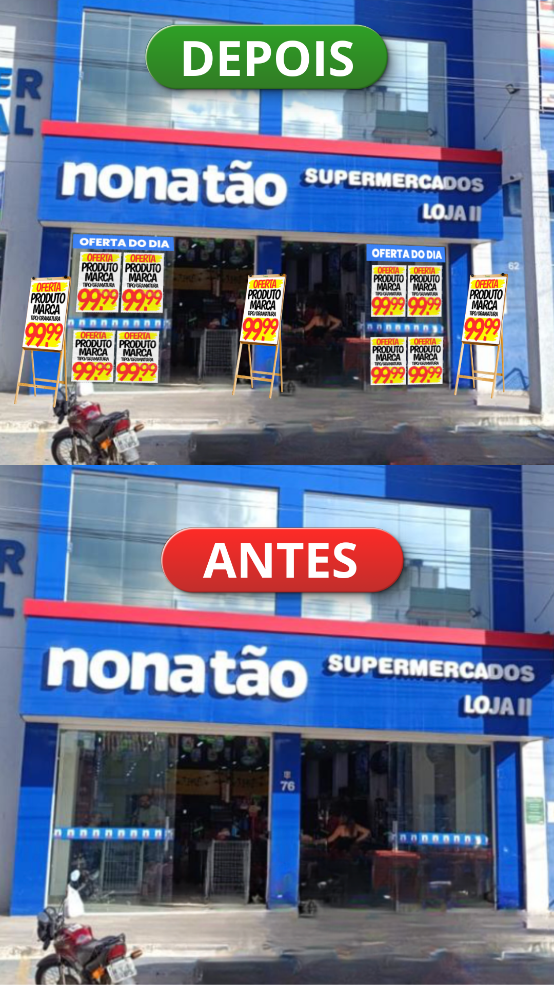 Antes e depois