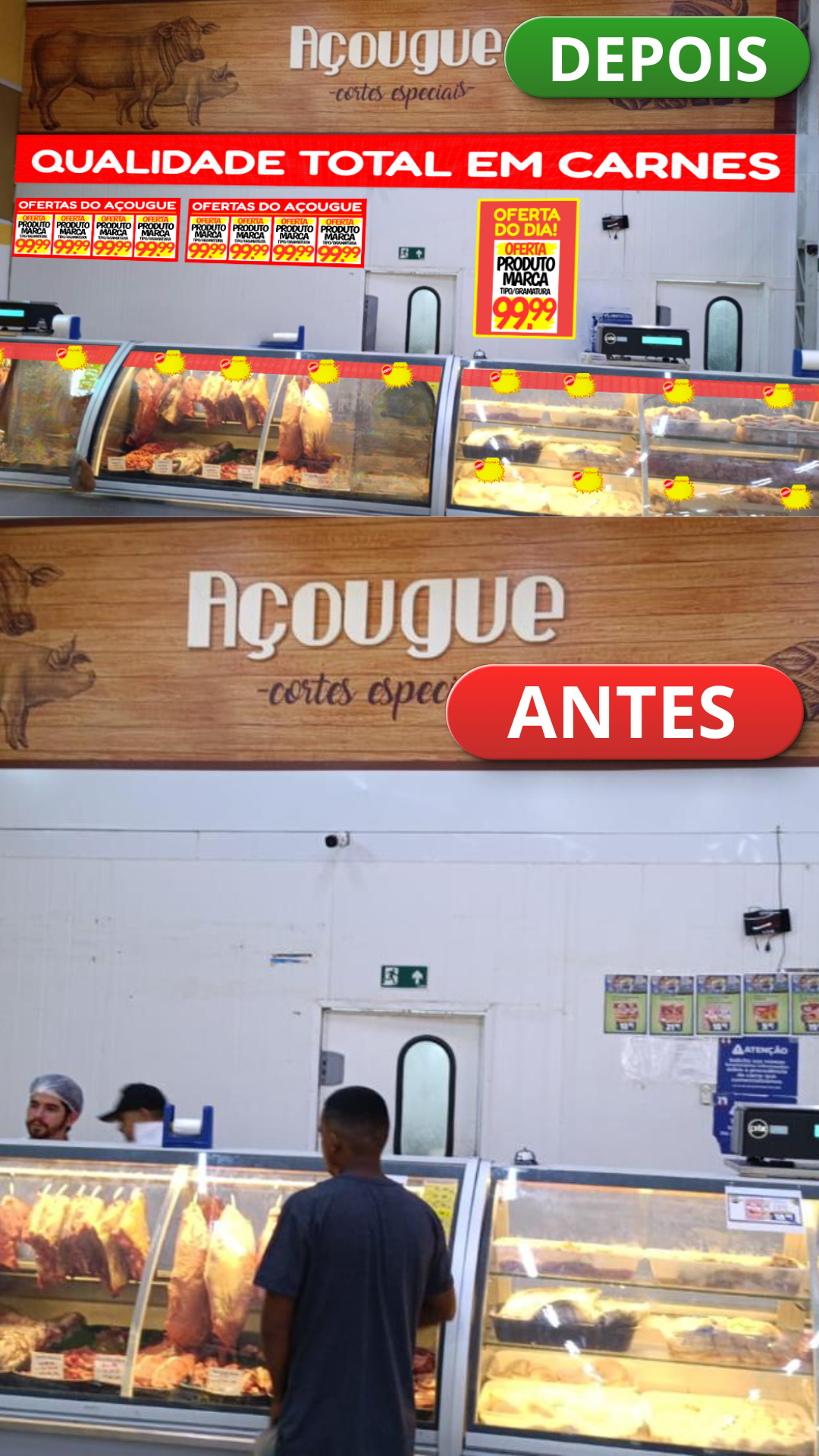 Antes e depois