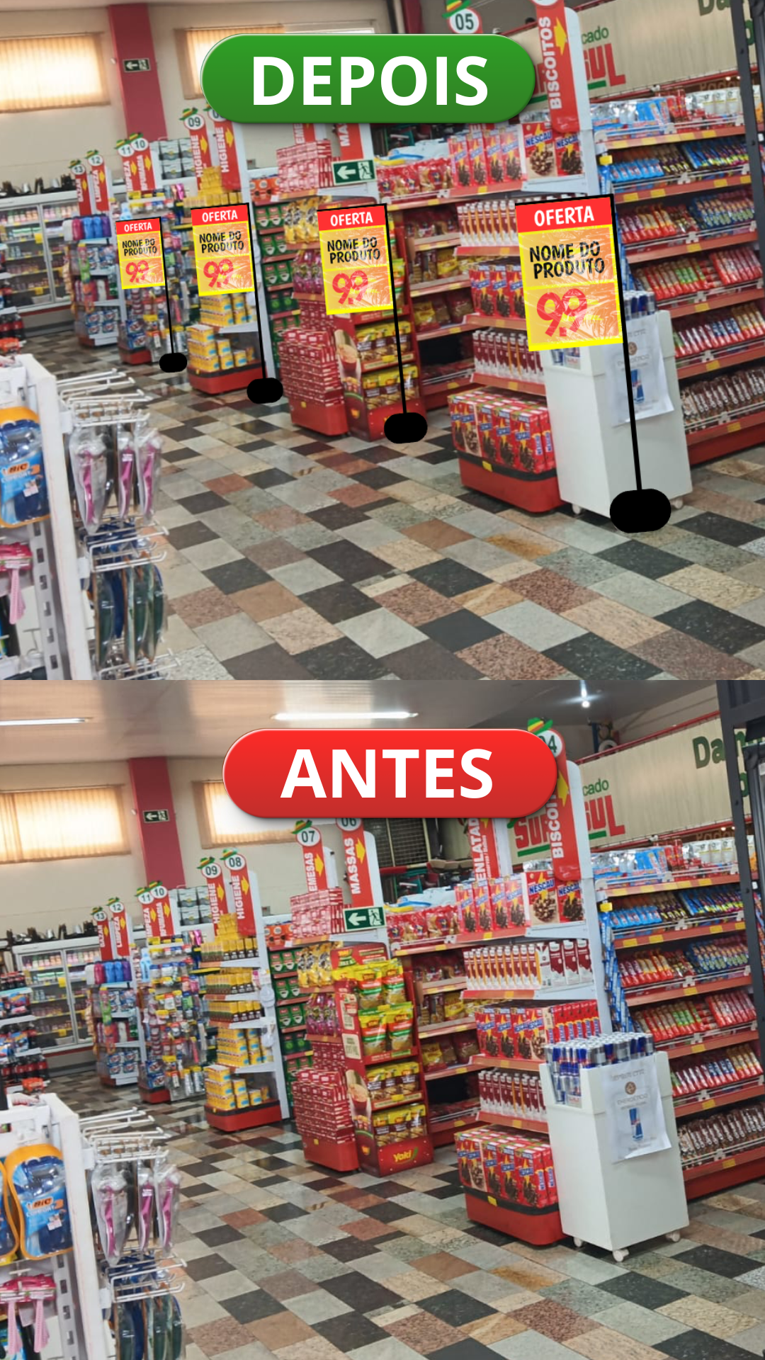 Antes e depois